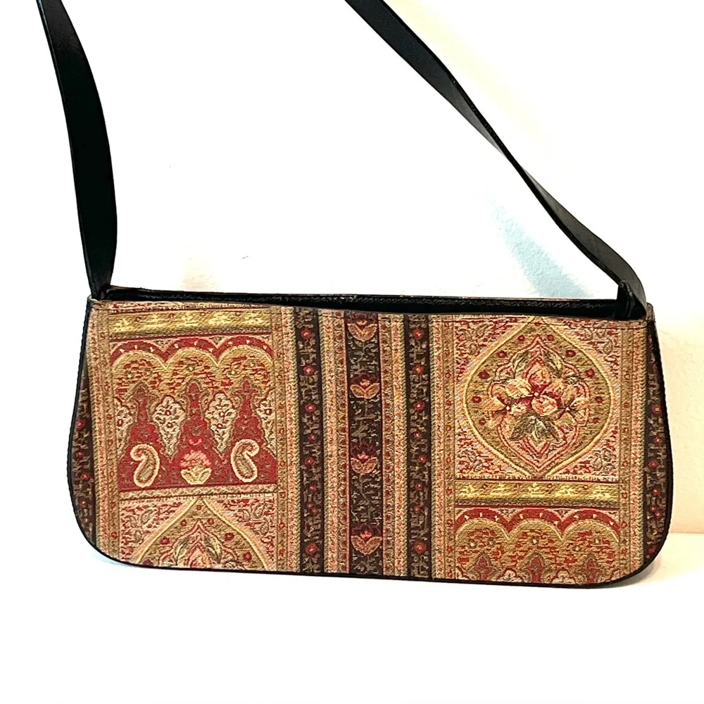 Elegant Brown Tapestry Bohemian Patterned Women's Bag